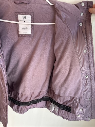 GAP Kids Girls Lavender Puffer Sz L - Picture 6 of 9