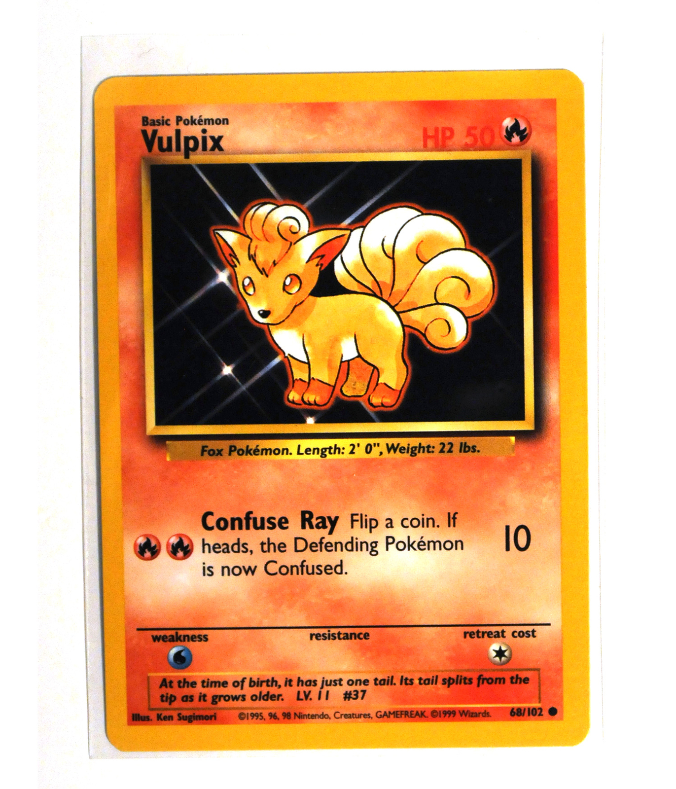 Vulpix 68/102 Base Set 1999 Pokemon Card NM