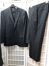 Pronto Uomo,Mens Suit, Size 40, Wool, Gray, Buttons, pockets, classic. 