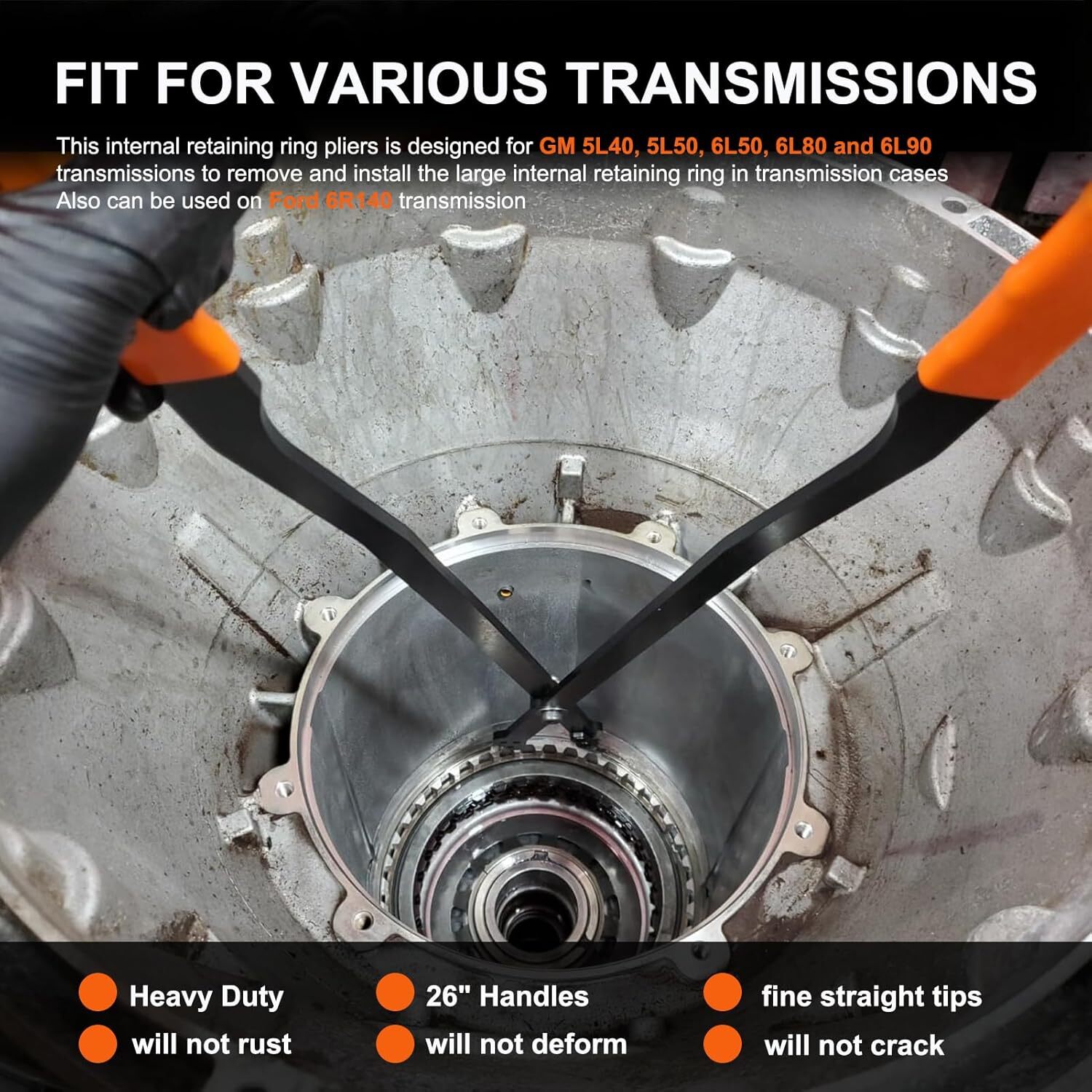 Tools 1489 26" Heavy Duty Snap Ring Pliers Large Internal Retaining Ring Plier