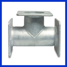 T St&uuml;ck 3x 8" Flansch 90&deg; zum Anschrauben f&uuml;r G&uuml;lle und Biogas Leitung Abzweiger