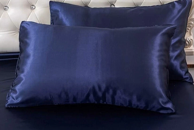 See All Pictures - 10-Pcs. Satin King/Queen Comforter Cover Set - Navy & White - Image 4 of 4
