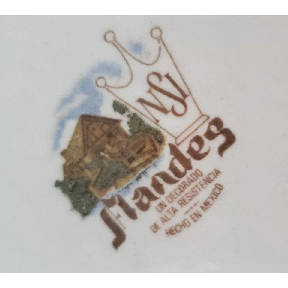 Juego de 6 platos de sopa Flandes Hecho En México Royal NSI diseño de rueda de agua Foto 4 de 4