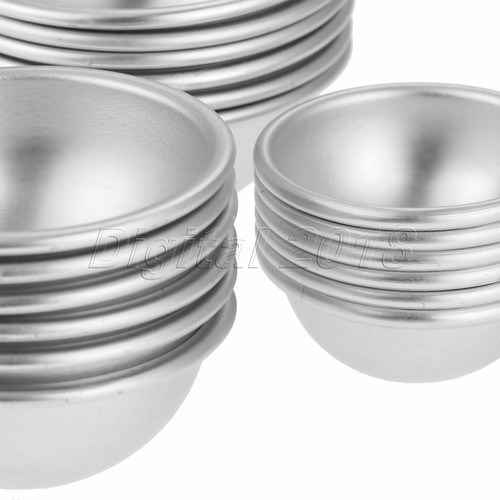 6X 4.5/5.5/6.5cm Aluminum Alloy Sphere Bath Bomb Fizzies Mold Soap Cake Craft - Picture 4 of 11