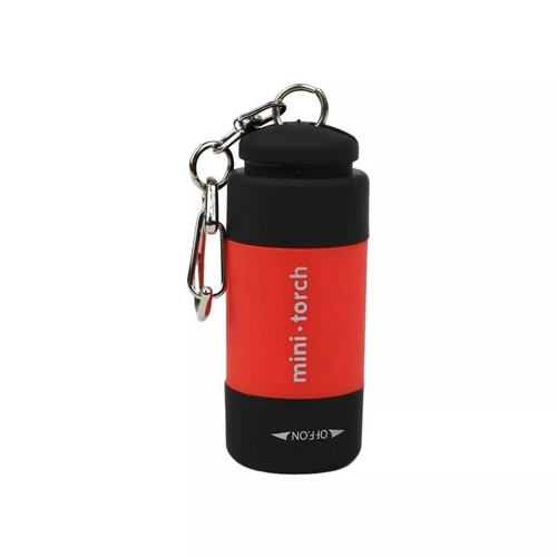 Mini Lampada LED Torcia USB Borsa Portachiavi Ricaricabile Rosso