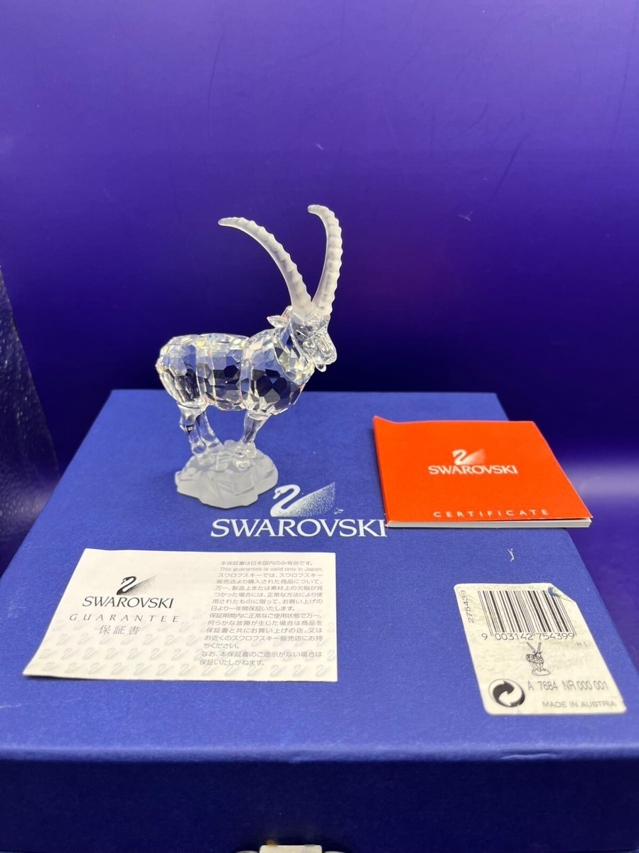 Swarovski Crystal Ibex Capricorn Figurine 4.0in/10.2cm Tall No