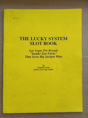 Donald Currier Lucky System Slot Book Vegas Insider Slot Tricks Score Jackpots