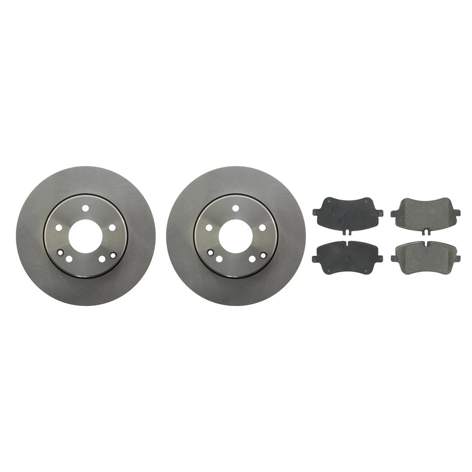 Rotores de freno delanteros centrados y pastillas de freno metálicas 3 piezas para Mercedes-Benz C230 Foto 2 de 4