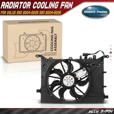 New Engine Radiator Cooling Fan Assembly for Volvo S60 2004-2005 S80 2004-2006