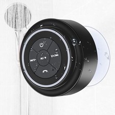 Waterproof Shower Speaker Portable Bluetooth Speaker with Suction Cup IPX7 Wa...