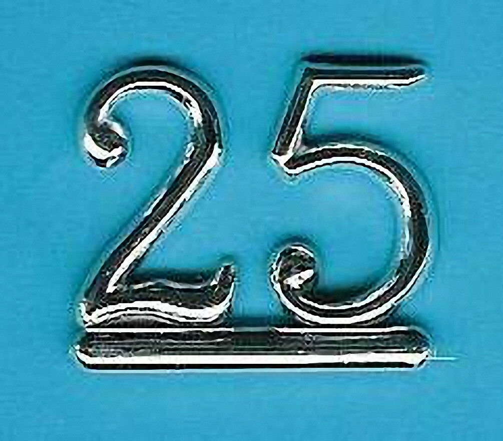 SILVER 25 NUMBERS NUMERALS Pk Limited time sale of CARD DECORATION MA Popular overseas CAKE 6