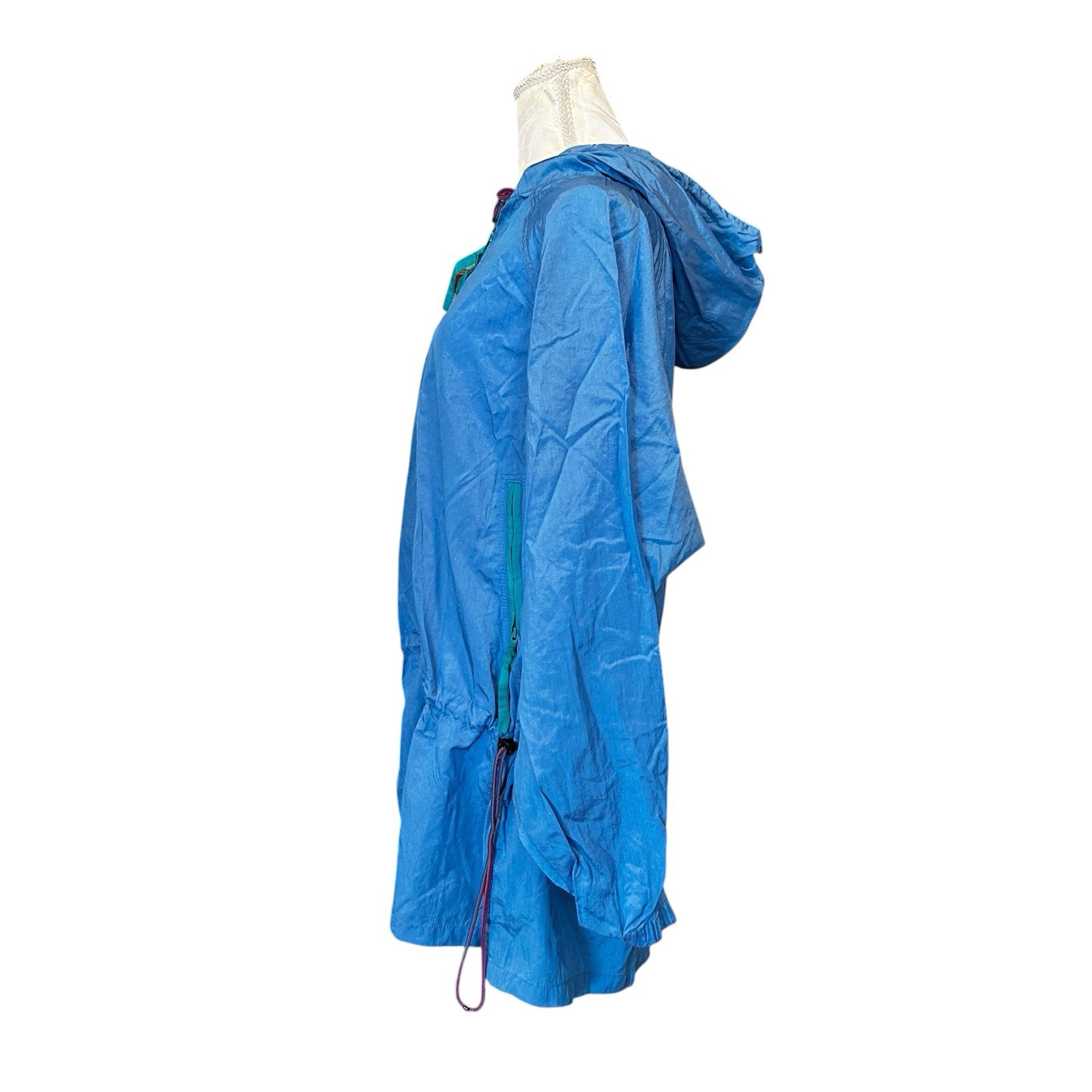 Columbia Vintage 90s Nylon Hooded Jacket Half Zip Windbreaker Sz XL image 3