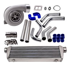 T4 Universal Turbocharger AR.66/.105 + Intercooler Piping Kit for 4.0L-6.0L NEU