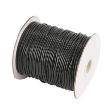 Black Waxed Cord 2mm 90 Yards Braided Thread Jewelry Craft String
