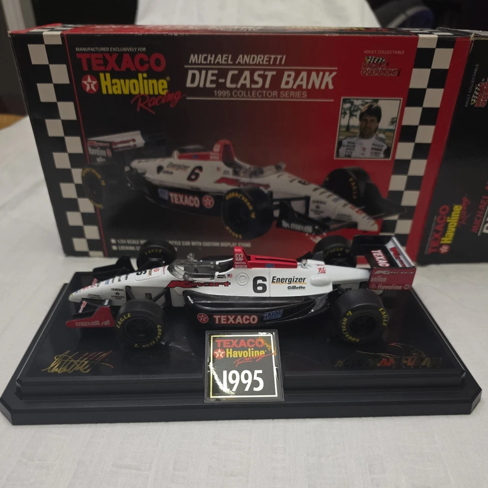 Michael Andretti Racing Champions 1995 Texaco Havoline Diecast Bank - Image 2 of 4