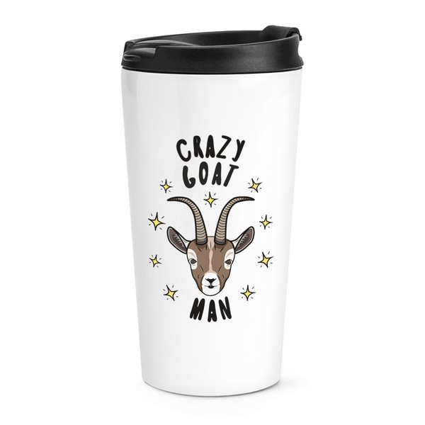 VerrüCkte Ziege Mann Stars Reise Becher Tasse Lustig Tiere Thermo Becher Scherz-image