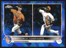 2022 Topps Chrome Update Sapphire #US246 Yunior Marte RC Sean Hjelle RC