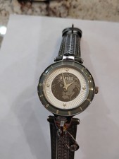 FIBBIA PER OROLOGIO VERSUS VERSACE IN PELLE GRIGIA CON ZIP