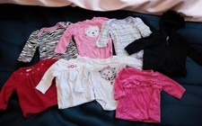  Huge Lot of Infant Girls Long Sleeved Tops and Bodysuits Size 3 months