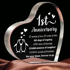 1 Year Anniversary Wedding Gifts for Boyfriend Girlfriend, One Year 1st Annivers