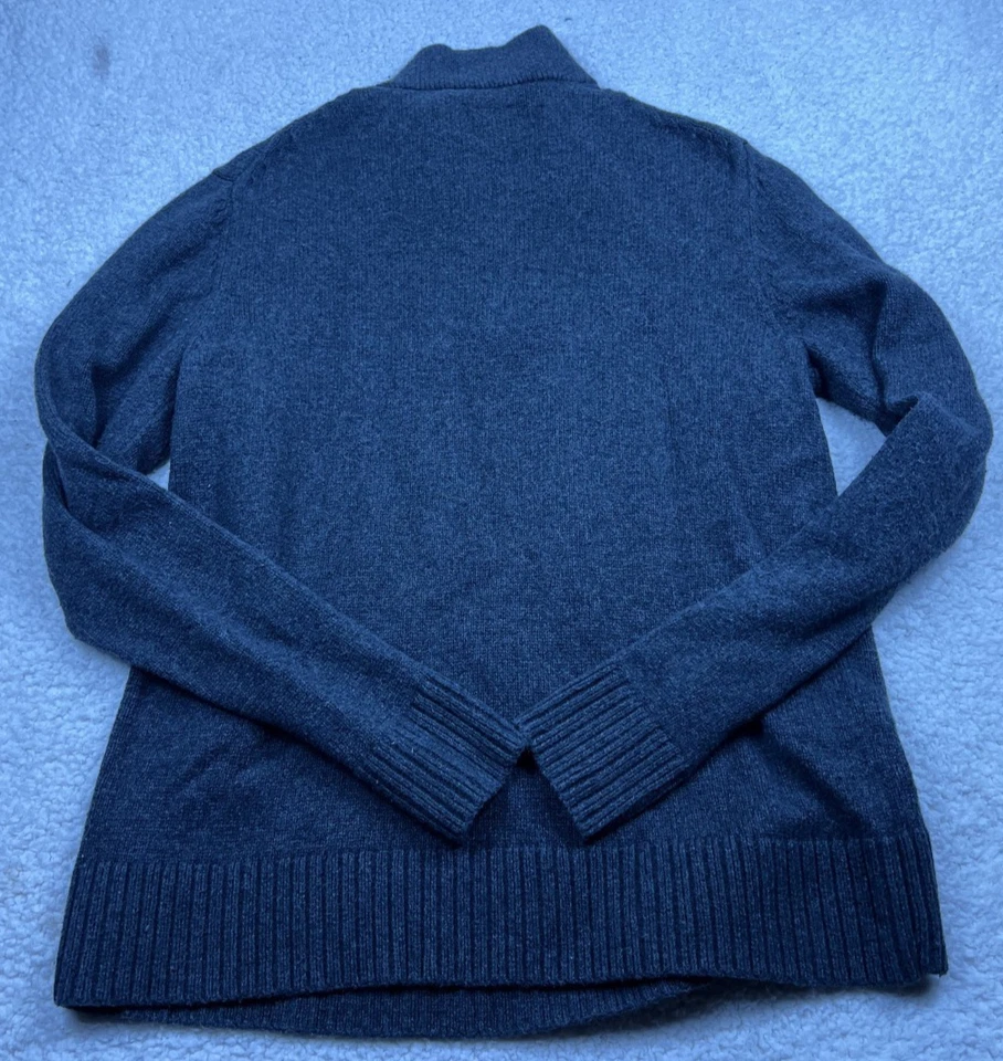 Suéter Pullover Fossil 54 1/4 Cremallera Para Hombre L Gris Cuello Simulado Tejido Foto 3 de 4