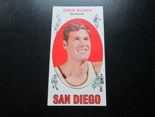JOHN BLOCK 1969-70 TOPPS BASKETBALL TALL BOY ROOKIE CARD # 9 EXMT CENTERED. rookie card picture
