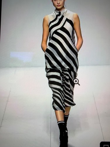 Rick Owens, Raro abito drappeggiato a righe zebrato Rick Owens passerella 2008 vintage M US 8