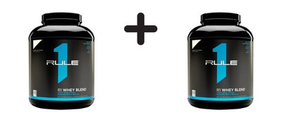 2 x Rule1 R1 Whey Blend (5lbs) Vanilla Ice Cream (37,44 EUR/kg)