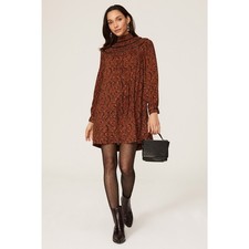 Rebecca Minkoff Jordana Rust Paisley High Ruffle Collared Size Large