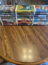 Walt Disney Vintage Home Video White Clamshell VHS Tapes Set of 24