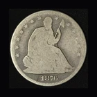 1876-S 50c Seated Liberty Silver Half Dollar - Free Shipping USA