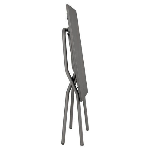 Balcony II Colorblock Steel Square Folding Outdoor Table, Titanium (Open Box) - Picture 2 of 10