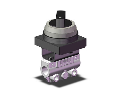 8 x SMC Mechanisches Drehventil Pneumatik/Luftantrieb VM130-F01-34BA, 1/8