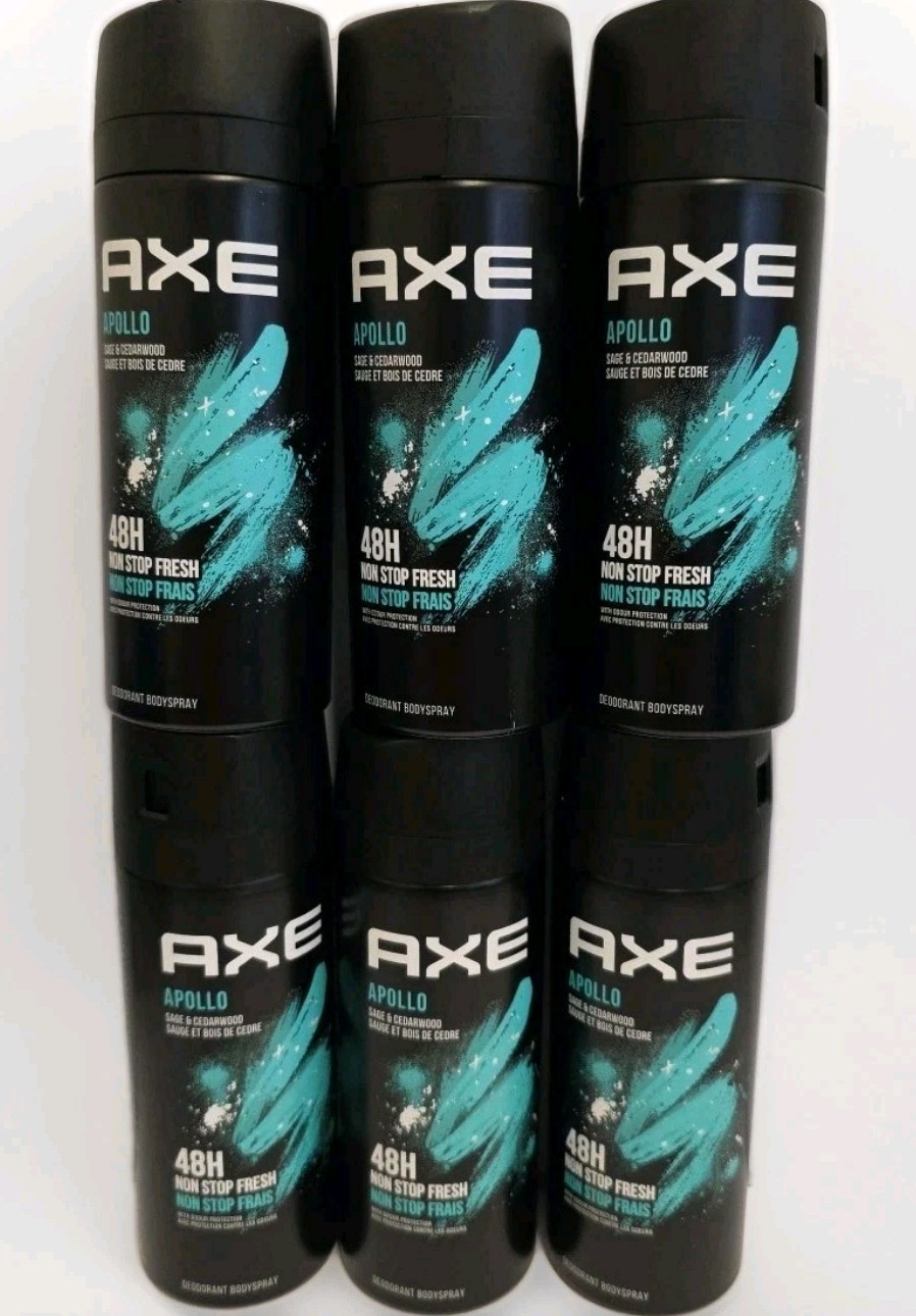 Axe 6 X Apollo 150Ml Deodorant Body Spray Pack (Lynx) - Image 5