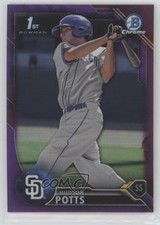 2016 Bowman Draft Chrome Picks Purple Refractor 21/250 Hudson Potts #BDC-52 sh7