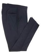 Stunning solid black finest wool formal tuxedo pants W42"x39" Unfinished bottoms