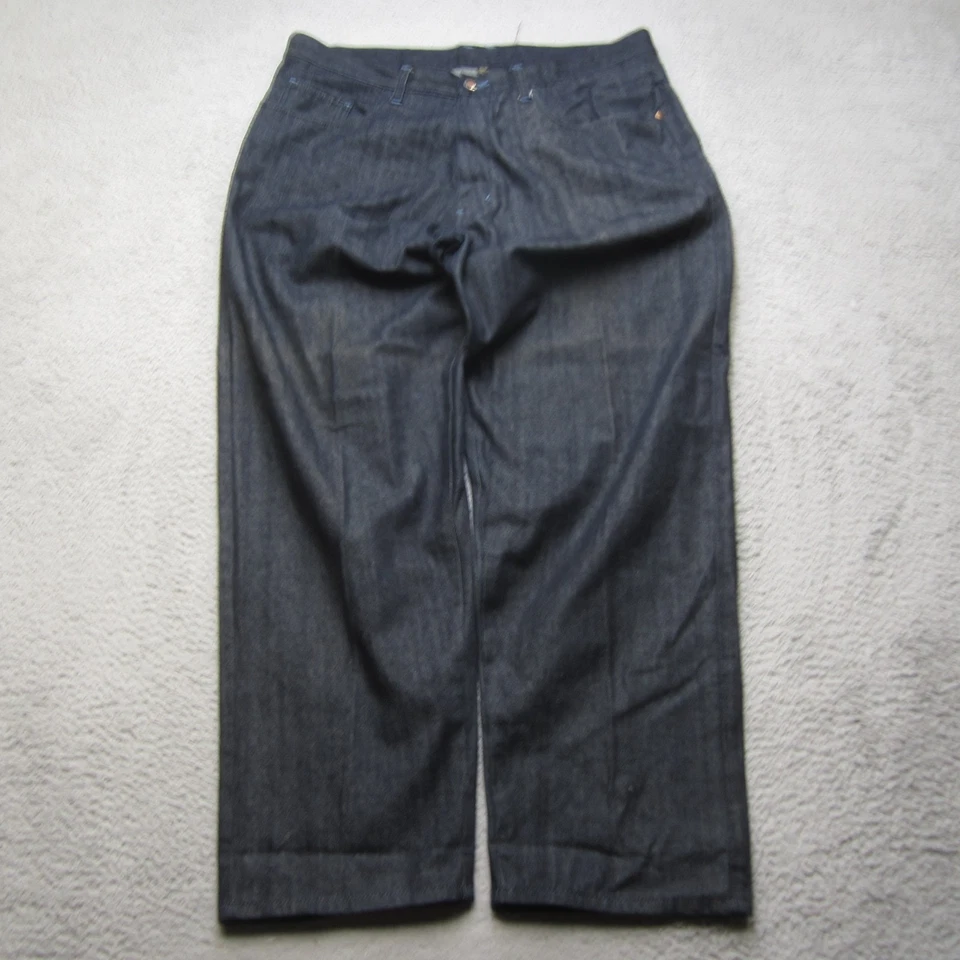 Pantalones de mezclilla Karl Kani para hombre 42x32 holgados pierna ancha holgados ropa de calle bordados Foto 2 de 4