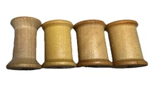 4 Wooden Spools 1 3/4 in high X 1" wide Belding Corticelli spools EMPTY