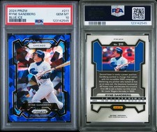 2024 Panini Prizm Ryne Sandberg #211 Blue Ice Prizm Chicago Cubs HOF SP PSA 10