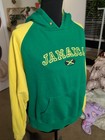 Vintage JAMAICA Green & Yellow Sweatshirt XXL 90s Embroidered Logo Pullover — photo 7