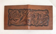 Vintage Artmex Embossed Bifold Mens Wallet Br...