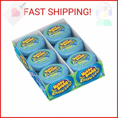 HUBBA BUBBA Bubble Gum Tape, Original Blue Raspberry Flavor, 2oz 12 Pack