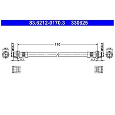 2x Bremsschlauch hinten für Audi A6 C5 4B2 4B5 | 24608161