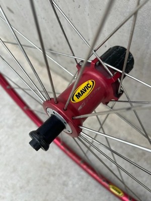 Mavic Helium Red Alloy Rim Brake 700C Rear Wheel | EXC / Made in