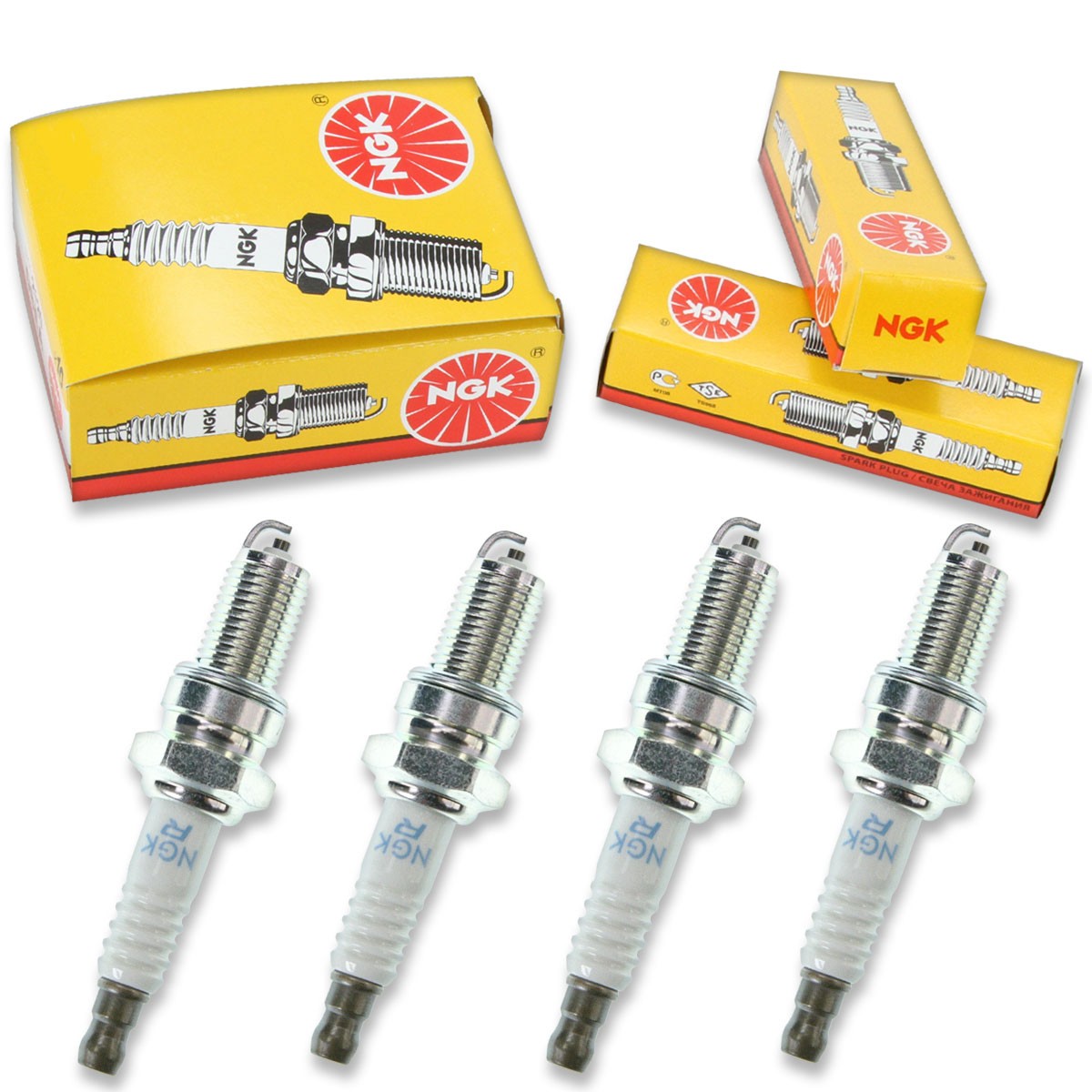 4pcs 2013 Yamaha F30 NGK Standard Spark Plugs 30 HP Kit Set Engine oh