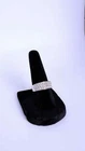Vintage Sterling Silver Triple Row CZ Crystal Ring Size 6.25