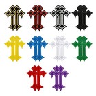 20 Pcs Cross Patches Iron On Cross DIY Decor Patches for Jeans Hats Shirts Ba...