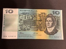 1991 FRASER COLE $10 BANKNOTE A/UNC   JUDGE CONDITION OF YOURSELF