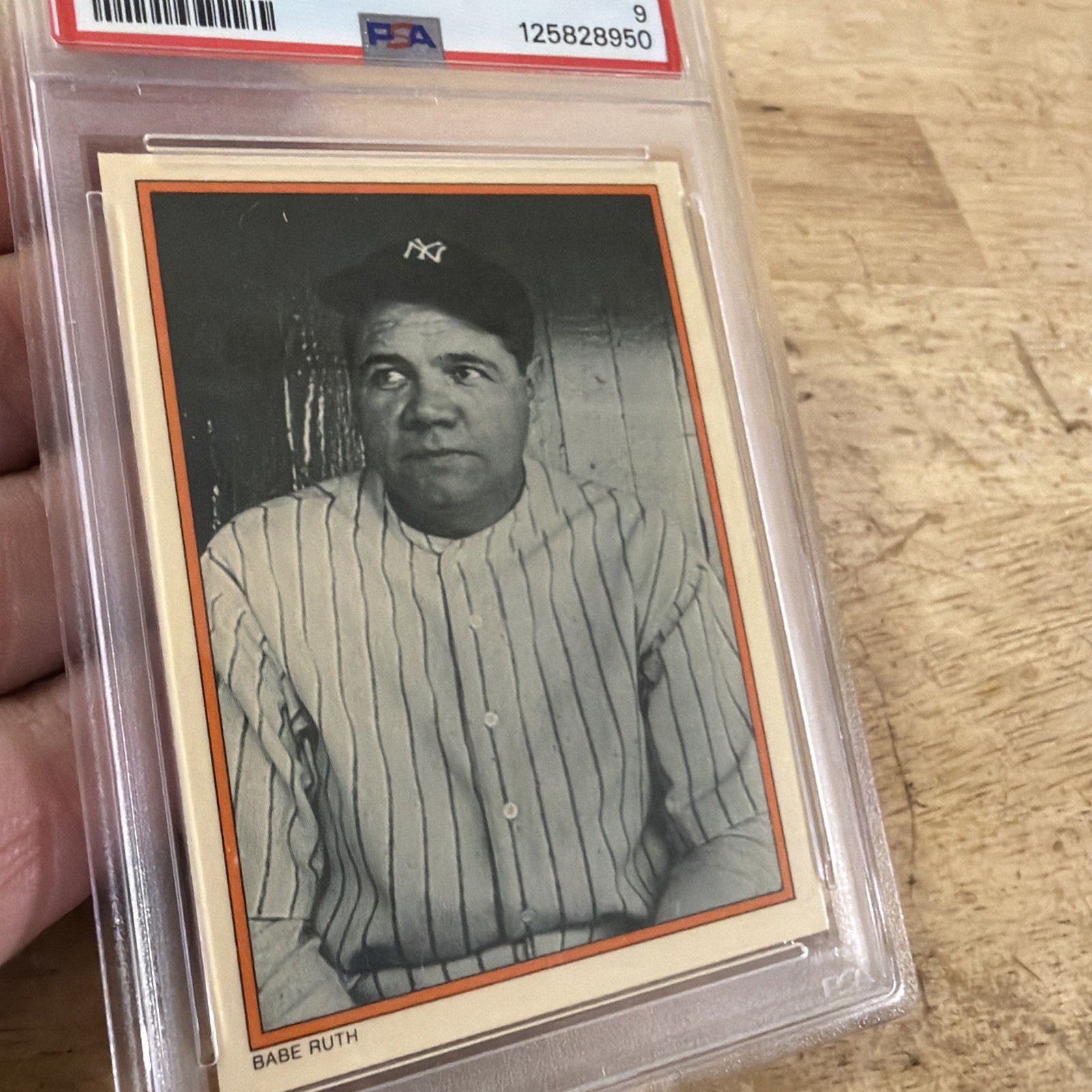 Babe Ruth Baseball Card PSA 9 MINT Topps Circle K New York Yankees Bronx 1985 NY view 8