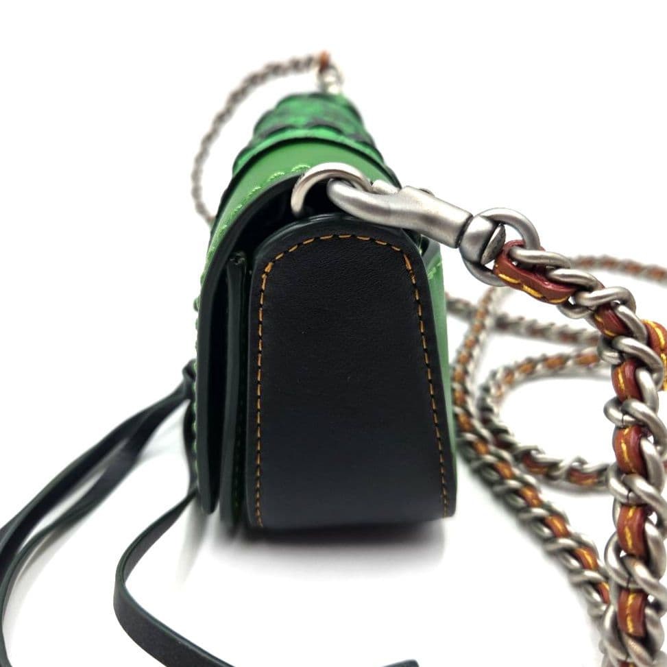 COACH Dinky 2Way Shoulder Wallet Python Embossed … - image 5